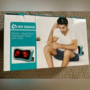Neck and back massager with heat
